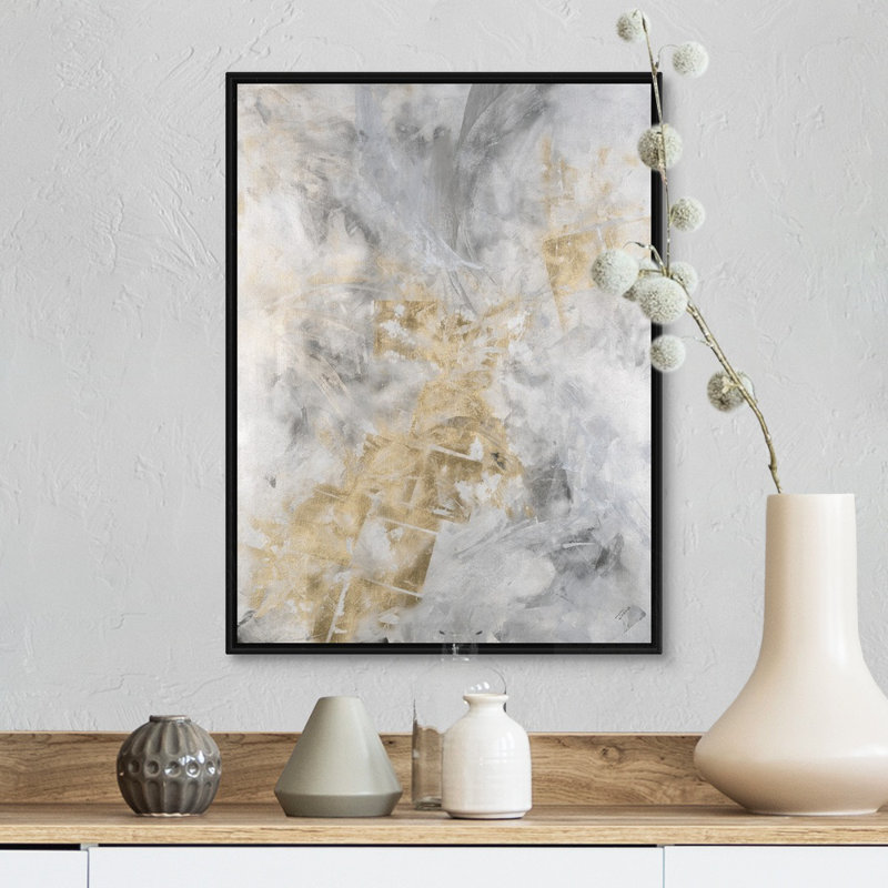 Galvanisé, reproduction d'art sur toile, H 18 po x l 14 po x P 1,75 po, Cadre flottant noir