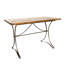 Solid Wood Top Metal Base Dining Table-41761733