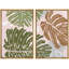 «Mid-Century Tropical Jungle Leaf Collage Abstract Shapes», art moderne, décoration murale, bohème, 2 pièces-98109809-98109813