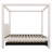 Twin Size Upholstered Canopy Platform Bed with Trundle & 3 Storage Drawers, Beige, Beige-126498081
