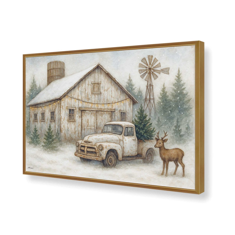Winter Visitor by Anthony Smith Art Print, L 30 po x H 20 po, Doré, Impression encadrée
