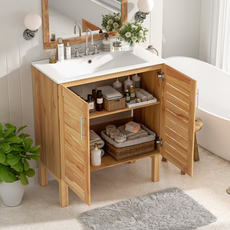 Meuble-lavabo antique avec lavabo en céramique