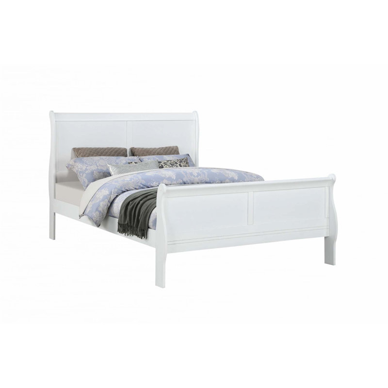 Cadre de lit (seulement lit), Blanc, Lit double
