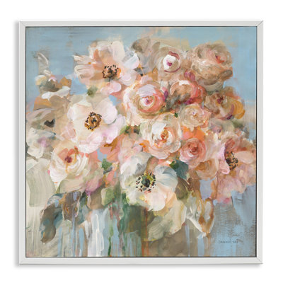 " Blushing Bouquet Pink White Floral " by Danhui Nai