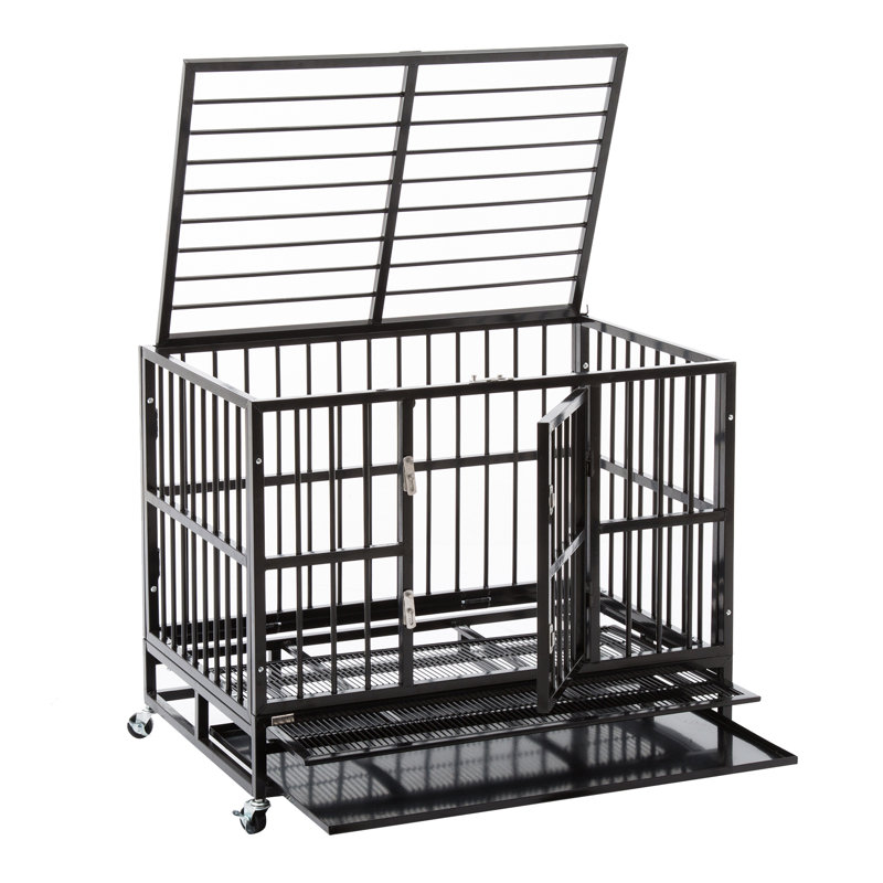 Caisse pour chenil, Noir, H 28,74 po x l 36,61 po x P 24,41 po