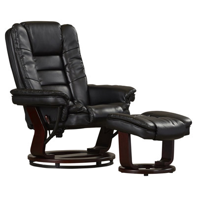 Shebeen Faux Leather Swivel Recliner