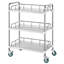 Chariot roulant Lab, chariot en acier inoxydable à 3 tablettes