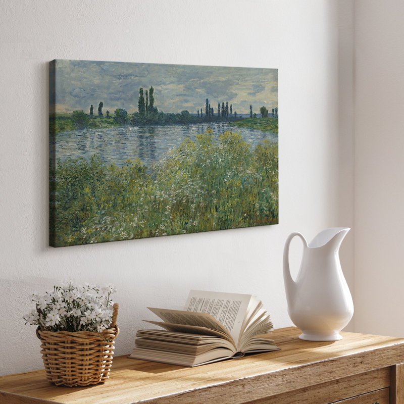 Spring by the Seine (Printemps au bord de la Seine)-Claude Monet-Gallery Wrapped Canvas-c. 1878, 8 x 12