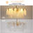 Modern Golden Double-layer Gourd Glass Chandelier With E14 Light Sources