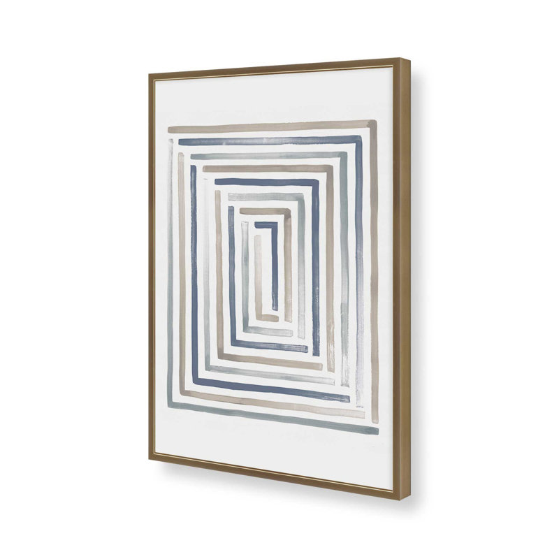 Linear Visions II, Cadre ouvert à coins ouverts, or brossé, H 15,25 po x l 12,25 po