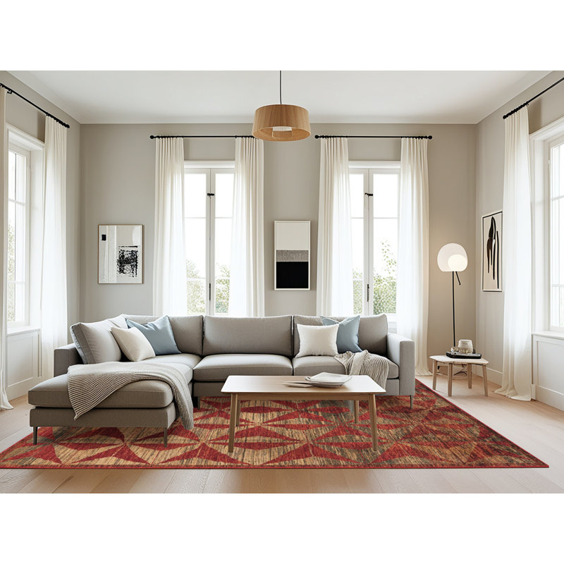 Abstract Indoor Rug, Rectangle 8' x 10'