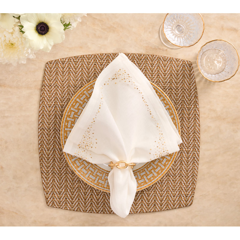 Twill Placemat, Brown/White