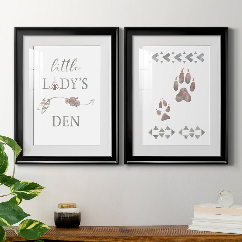Little Lady Den Arrow - 2 pièces, H 22,5 po x l 61 po x P 1,5 po, H 31,5 po x l 47 po x P 1,5 po, Blanc