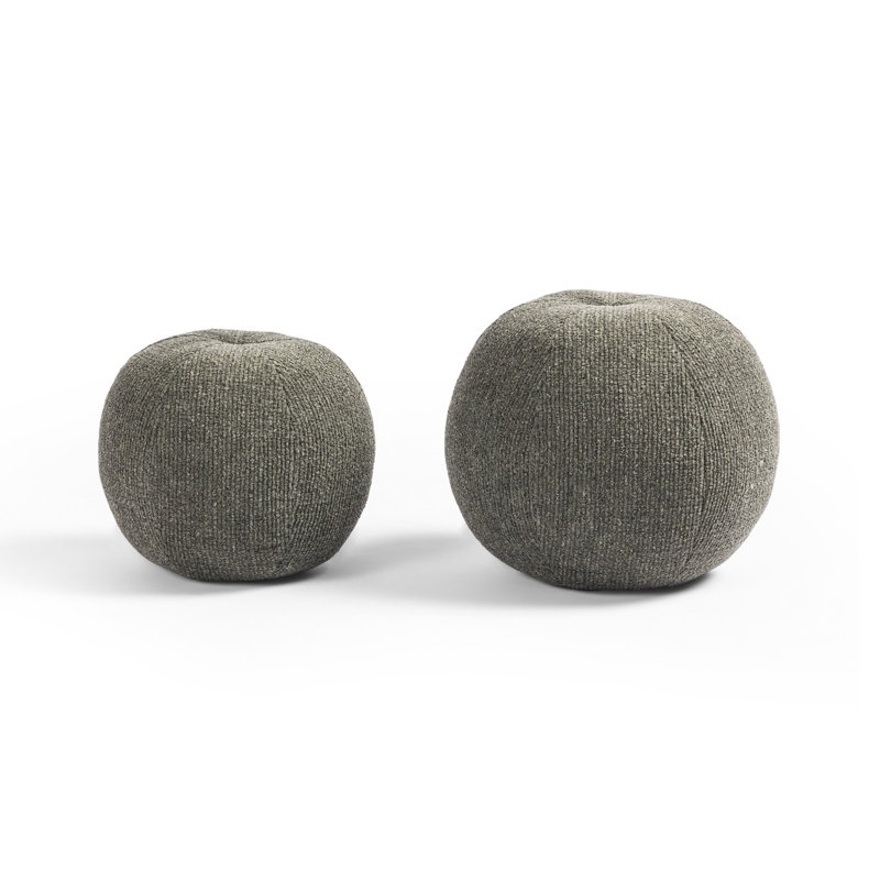 Balle Outdoor Pillow-Set of 2-12" diam, 10" diam, Leto Forest