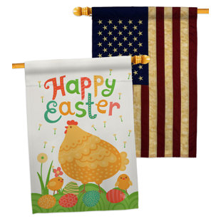 Drapeau de maison 2 pi 3 pi x 2 pi 3 pi Pâques