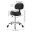 Tabouret de selle avec support pour le dos, capacité de poids de 500 lb, hauteur réglable, roulettes silencieuses, siège en cuir PU ergonomique, chaise roulante pivotante à 360 ° pour tabouret de salon, spa, bar, médical, noir