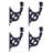 4.32" Hand Rail Bracket Wrought Iron