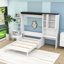 Murphy Bed with Built-In Storage Shelf, Cabinet, Desk and Sofa-1869640652