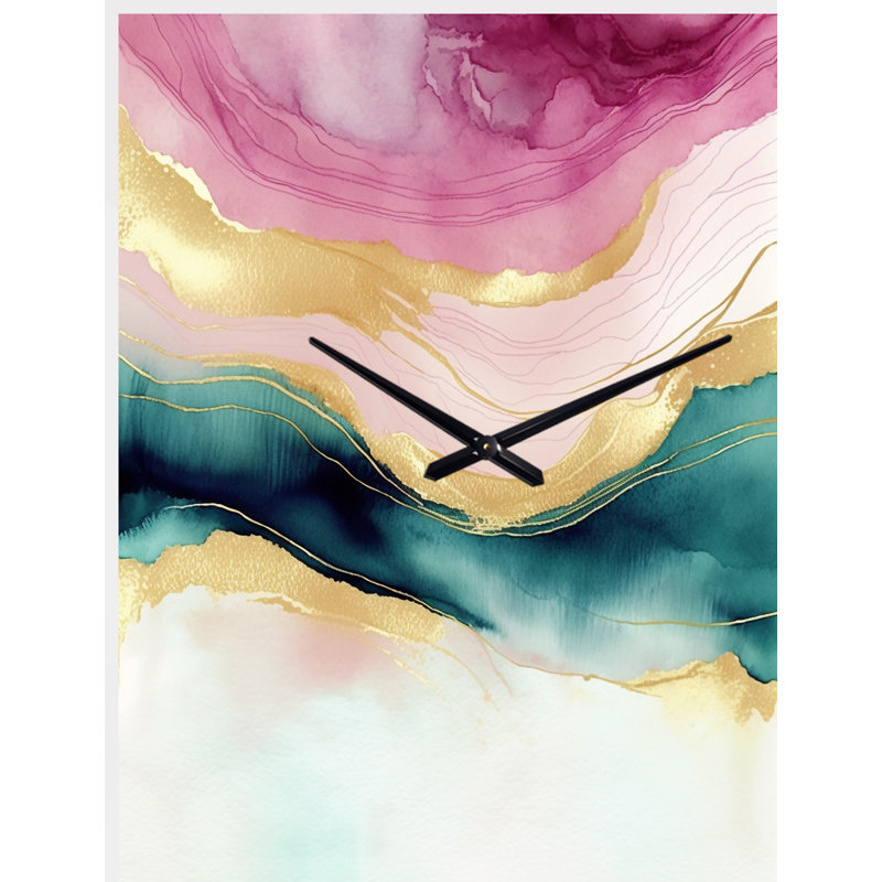 «Abstract Geode», horloge murale asymétrique moderne, Petit