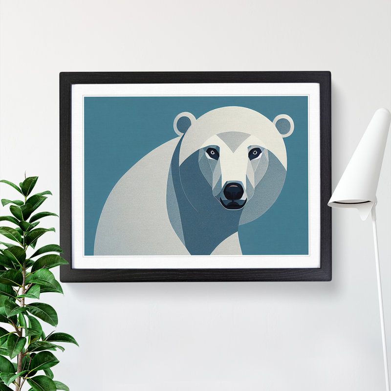 An Awesome Polar Bear - Framed Print, Black