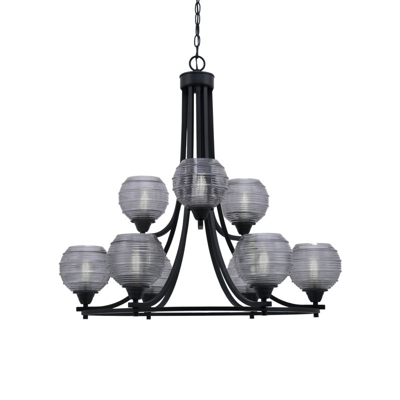 Lustre 9 lumières Paramount, Gris