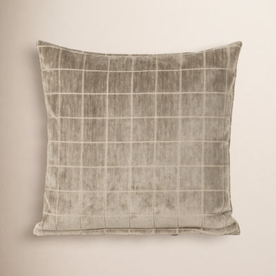 Otterville Velvet Grid Throw Pillow