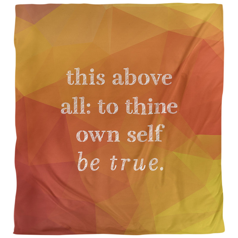 Housse de couette simple à citation inspiration shakespeare, Housse de couette pour grand lit, Ambre