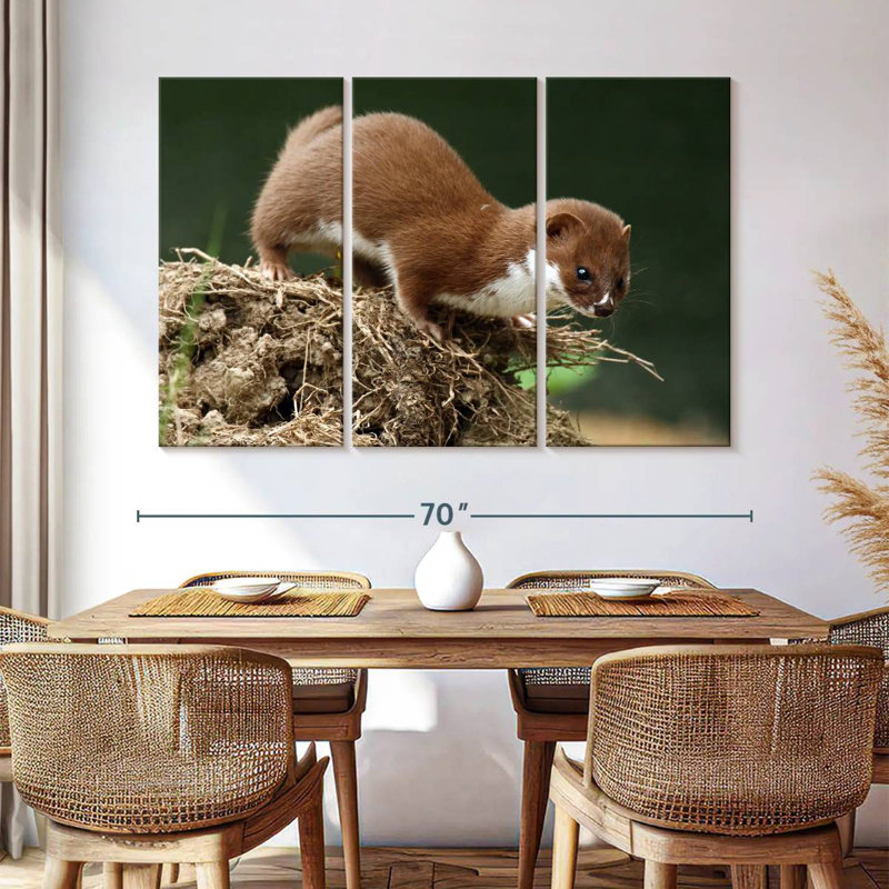 Food Hunting Weasel, 48" H x 74" W