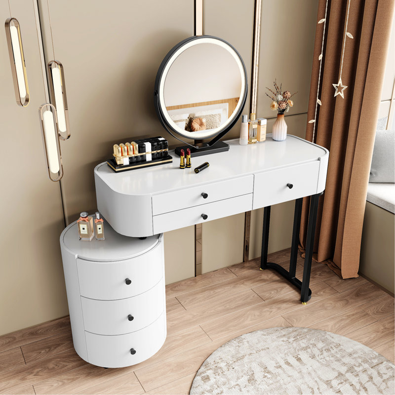 Modern Dressing Table With Detachable Mirror