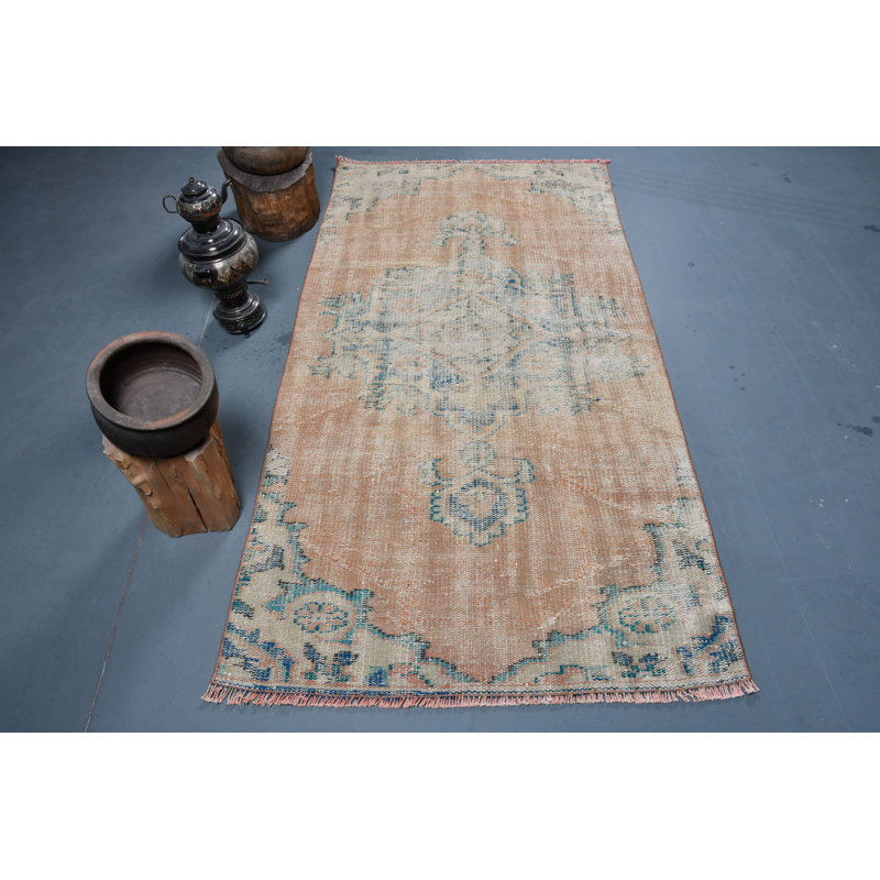 Tapis turc authentique authentique parfait pour créer une atmosphère chaleureuse et invitante dans le salon - brun / vert