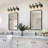 4-Light Bathroom Light Fixtures, 20" Farmhouse Black Vanity Lights For Bathroom With Ribbed Glass Shade,Vintage Bathroom Vanity Lighting Fixtures Over Mirror For Bedroom Living Room Hallway-1927123880
