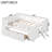 Twin Size Wooden Platform Bed with Guardrail & Storage Drawer, Child-Friendly Platform Bed, White-701170408-701170406