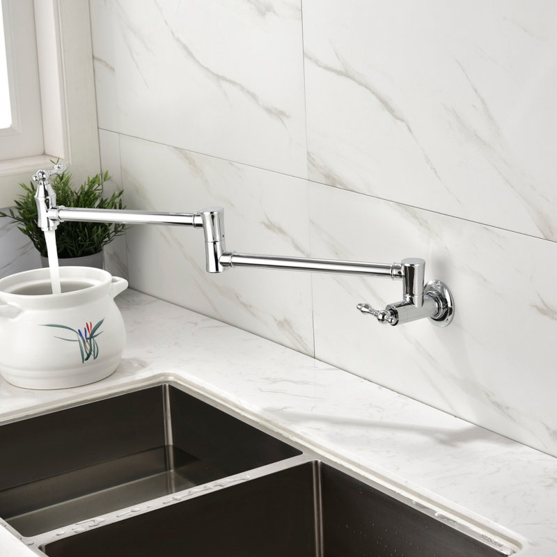 Pot Filler Faucet Wall Mount, Chrome