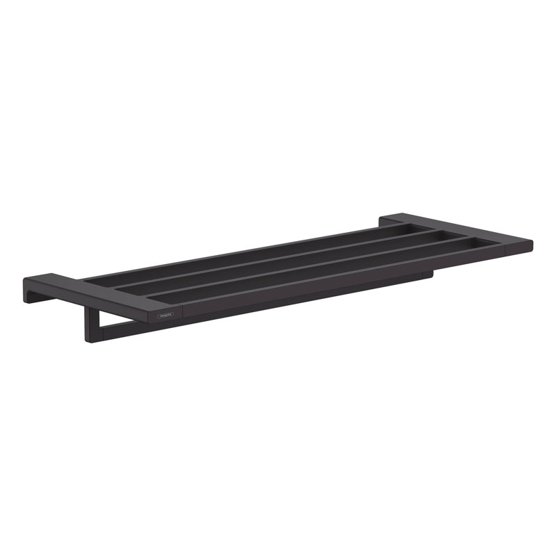 Porte-serviettes avec porte-serviettes hansgrohe AddStoris, Noir mat