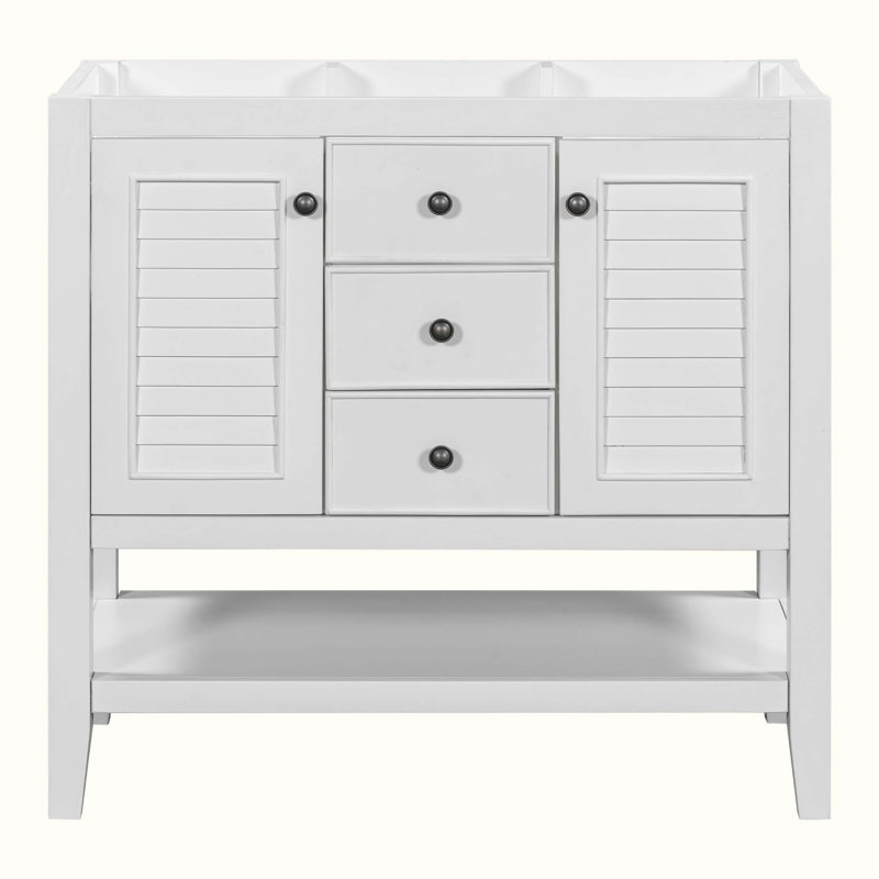 35'' Single Bathroom Vanity Base Only, White