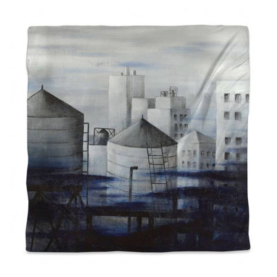 Gray City Duvet Cover - Modern Urban Design Home Decor