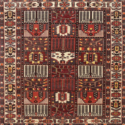Tapis traditionnel rouge / vert
