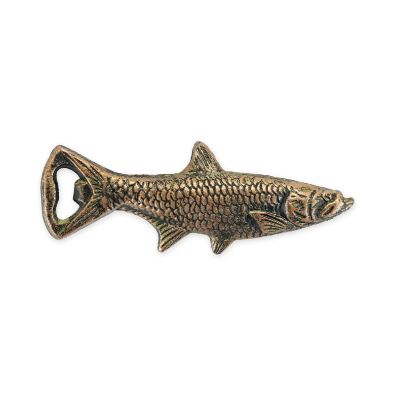 Bronze Cast Iron Fish Shaped Bottle Opener