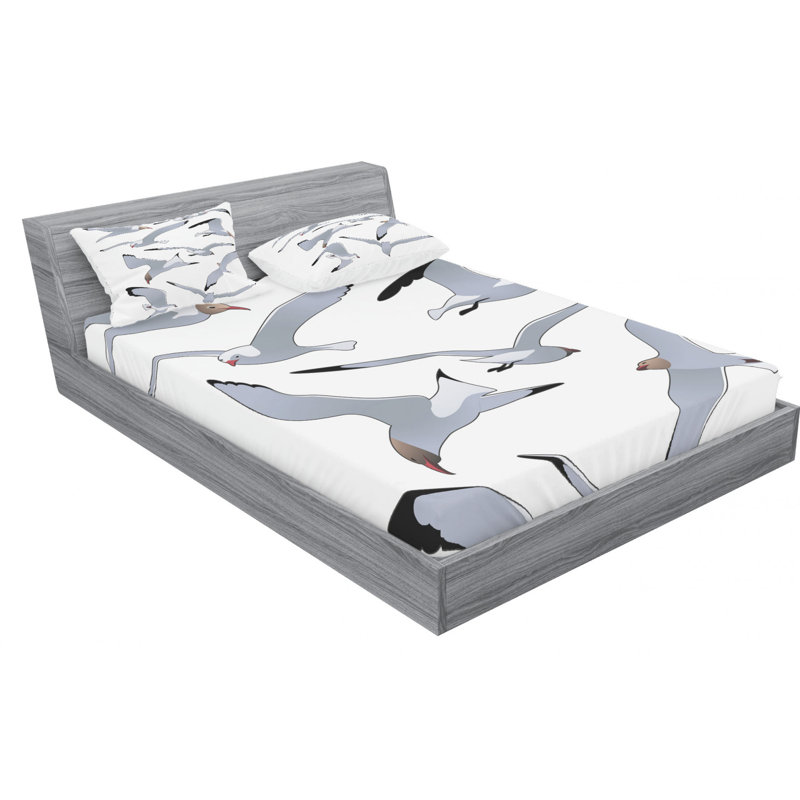 Microfiber Sheet Set, Queen Sheet Set with Fitted Sheet