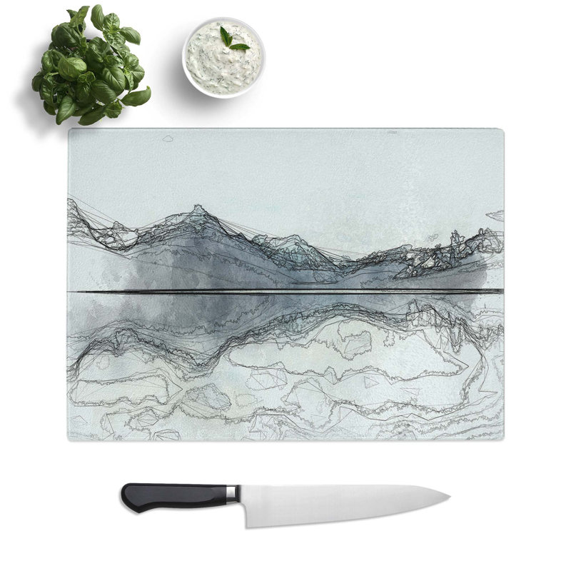 Glass Lake Mcdonald Montana in Abstract Chopping Board, 39 cm W x 28.5 cm L