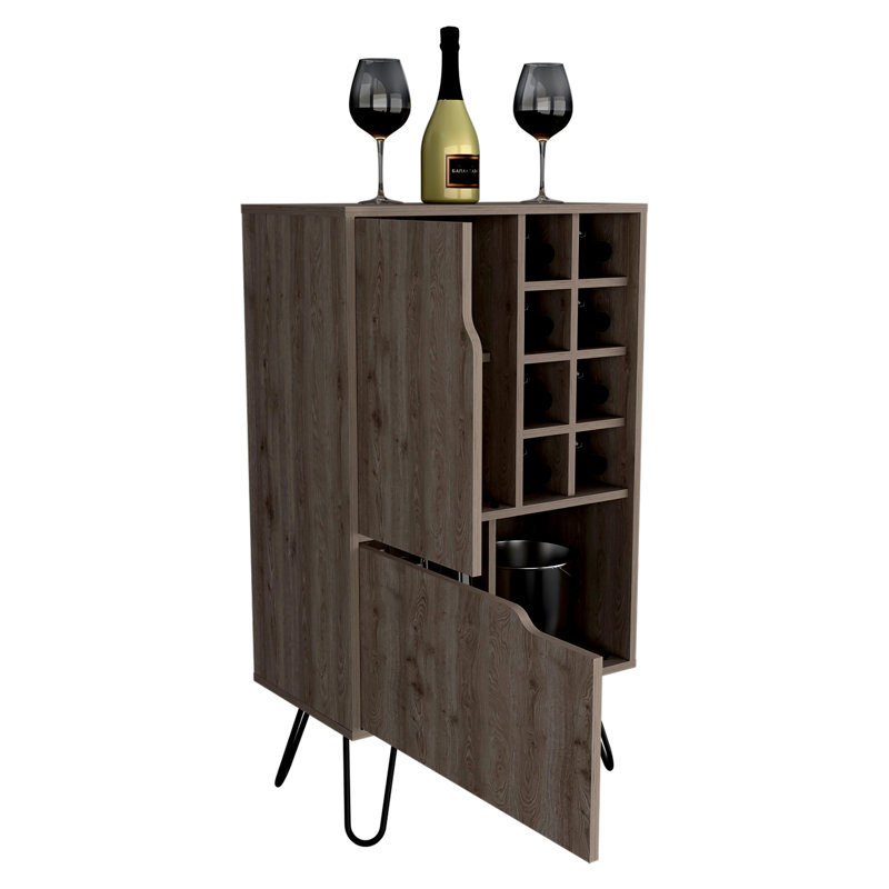 Îlot de cuisine de la Serbie, une armoire, quatre tablettes ouvertes, Natural