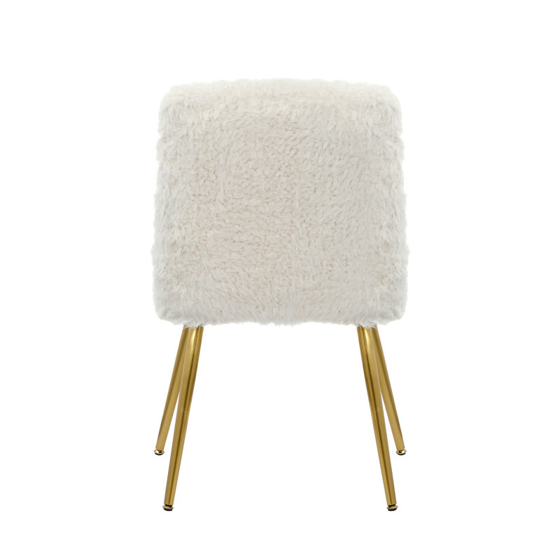 Plush Upholstered Dining Chair, Cream