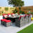 6 - Person Wicker Patio Dining Set with Rectangular Table , Cushions Included-93842997-93842996