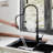 Spring Pull Down Sprayer Kitchen Faucet with Dual-Function Spray Head and Deck Plate-76655465