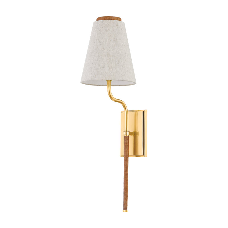 Sullivan Wall Sconce in Aged Brass by Cortney Bishop