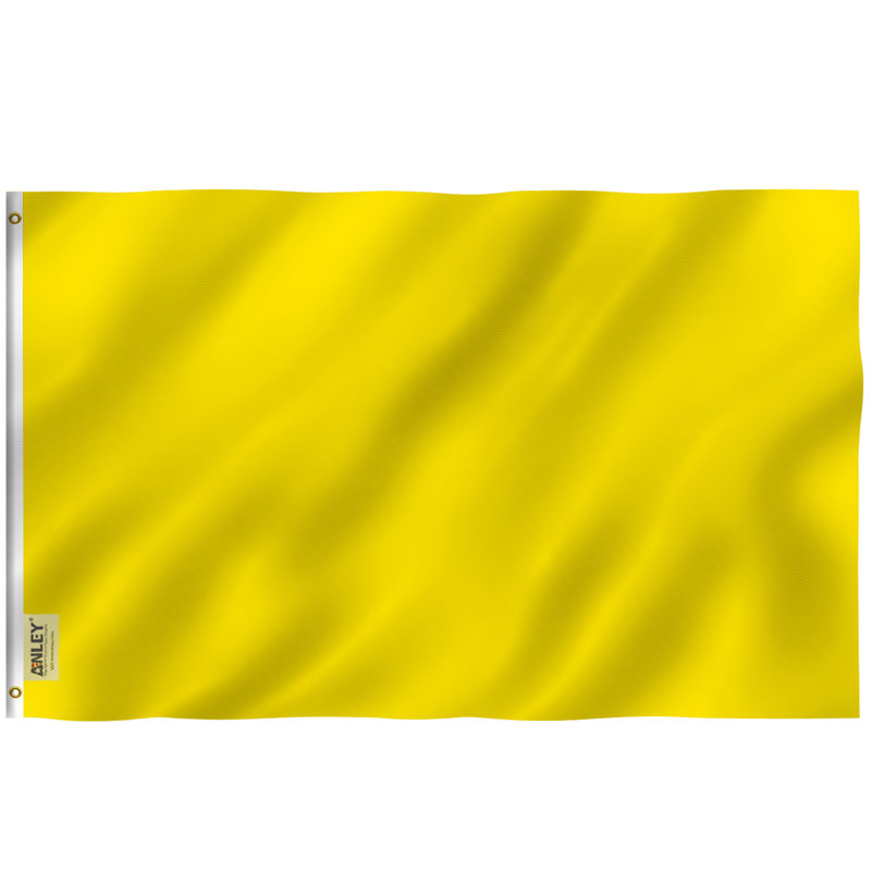 Fly Breeze Solid Polyester House Flag, Yellow, 3x5
