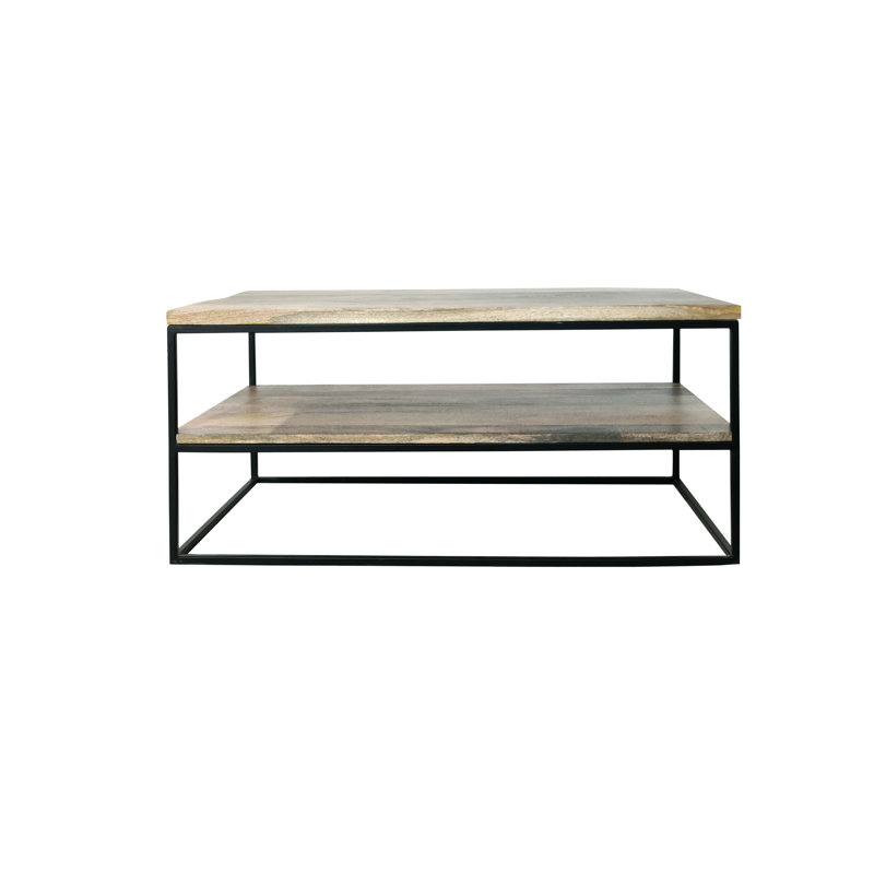 Timko Frame Coffee Table with Storage, Natural