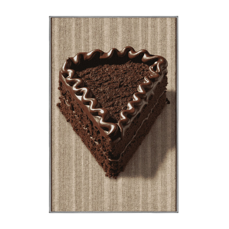  Tapis lavable au chocolat avec desserts, Tapis de couloir 2 pi x 4 pi