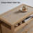 2 - Drawer Natural Oak Rattan Boho Bedside Tables Large Nightstand with Open Shelving-586385149