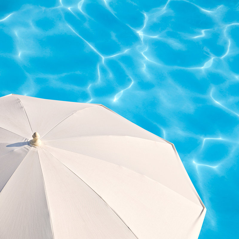 " Beach Umbrella " by Delpixart, 12" H x 12" W
